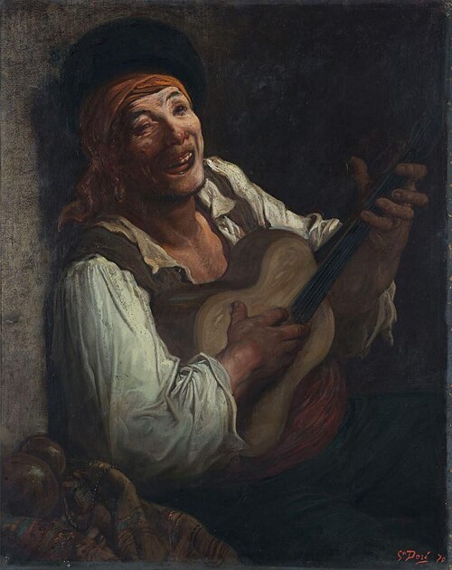 Guitariste, 1870, Gustave Doré
