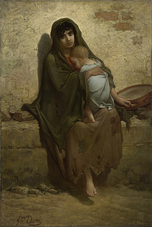 Young gypsy mother, 1865, Gustave Doré