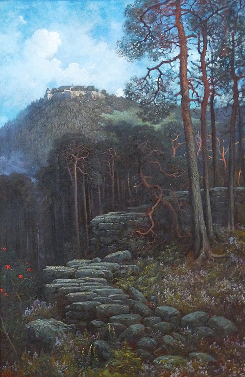 Le Mont Sainte-Odile avec le mur païen, 1875, Gustave Doré