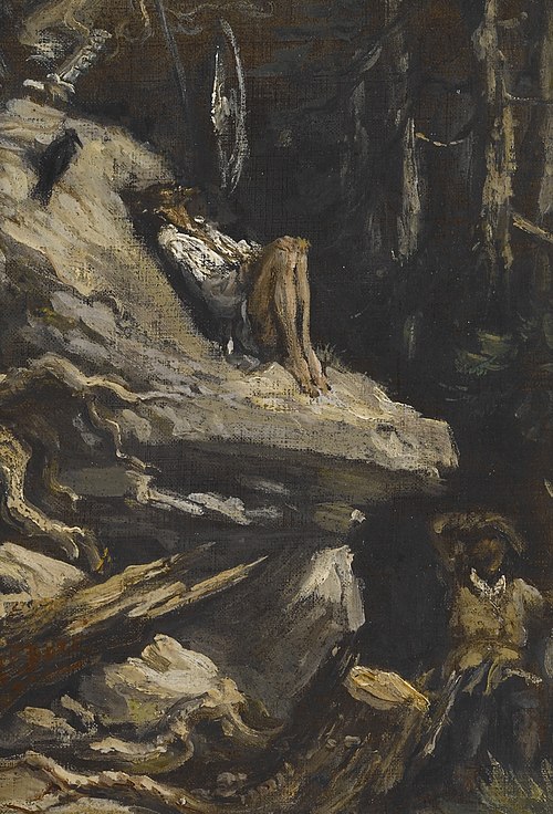"'Alas!' answered Sancho, 'I found him in his shirt, lean, pale, and almost starved, sighing for his, , Gustave Doré