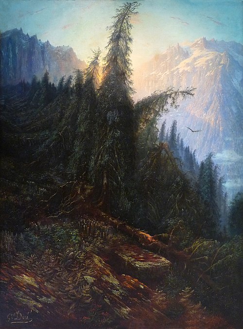 Paysage de montagne, 1870, Gustave Doré