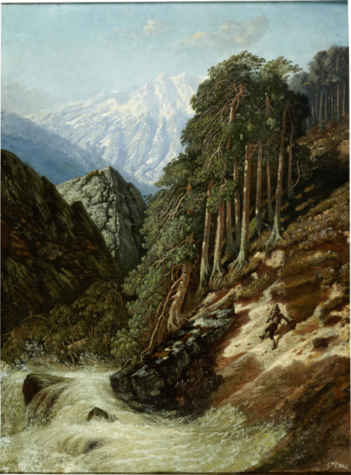 Alpine Landscape with Beck, , Gustave Doré