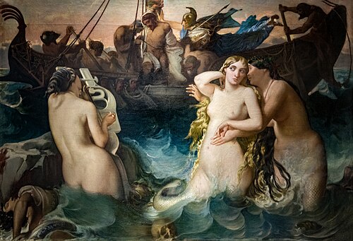 Ulysse et les Sirènes, 1848, Victor Mottez