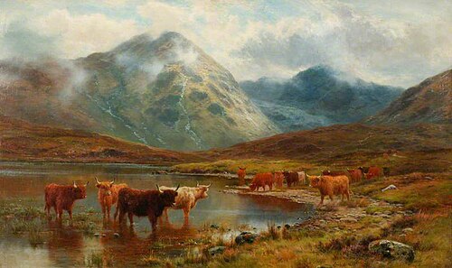 Scotch Cattle and Mist, 1896, Louis Bosworth Hurt