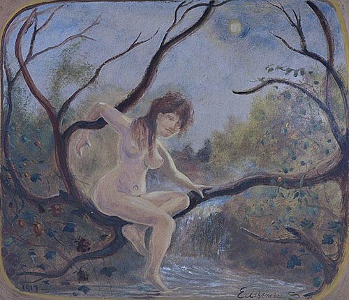 Nude in Tree, 1917, Louis Michel Eilshemius