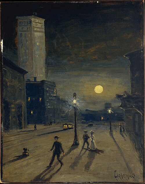 New York at Night, 1910, Louis Michel Eilshemius