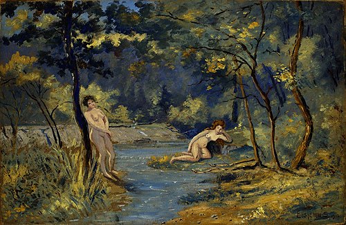 Standing and Reclining Nymphs, 1908, Louis Michel Eilshemius