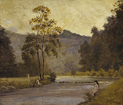 Three Girls and River, 1907, Louis Michel Eilshemius