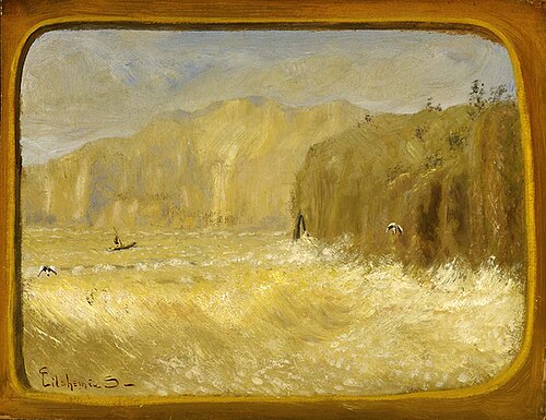 Two Gulls and Cliffs, 1917, Louis Michel Eilshemius