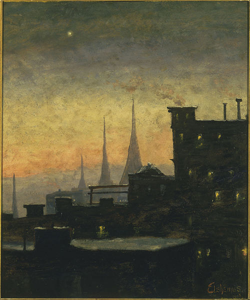New York Roof Tops, 1908, Louis Michel Eilshemius
