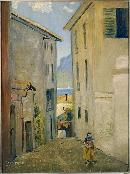Street in Lugano, 1893, Louis Michel Eilshemius