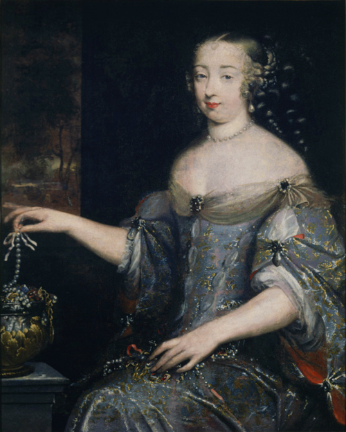 Portrait présumé de Mademoiselle de la Vallière recevant les présents du roi (1644-1710), 1700, Louis Ferdinand Elle l'Aîné