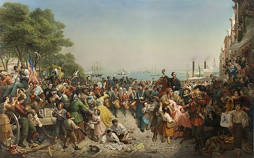 Return of the 69th (Irish) Regiment, NYSM, from the Seat of the War, New York, 1862, Louis Lang