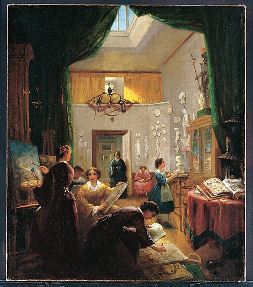 Women's Art Class, 1868, Louis Lang