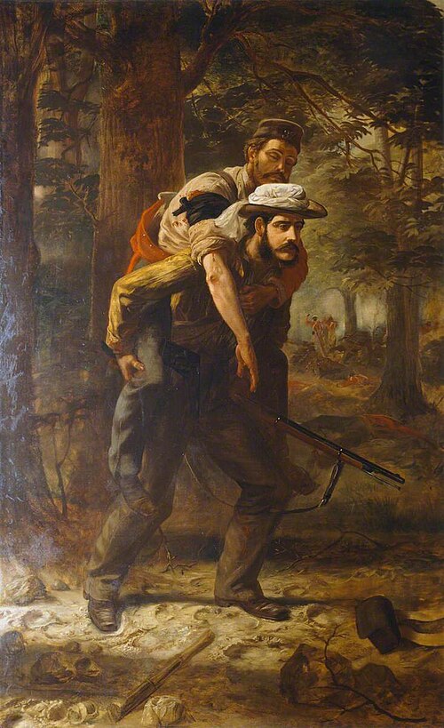 Ross Lewis Mangles (1833–1905), Bengal Civil Service, Winning the Victoria Cross Saving a Wounded So, 1860, Louis-William Desanges