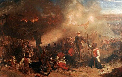 The Capture of Tubabecelong, Gambia, 1866, Louis-William Desanges