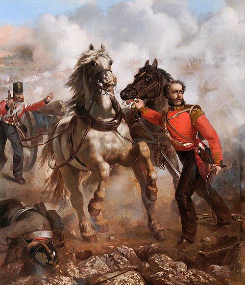 Captain E. W. D. Bell Winning His VC at the Alma, 20th September 1854, , Louis-William Desanges