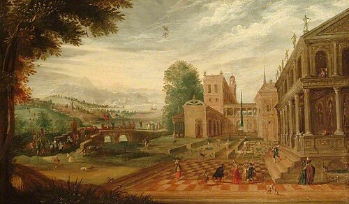 Landscape with Palace and Grounds, , Louis de Caullery