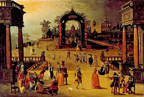 Court of a Venetian Palace, 1620, Louis de Caullery