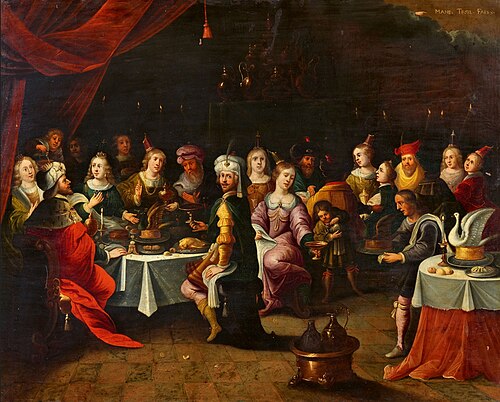 Belshazzar's Feast, 1607, Louis de Caullery