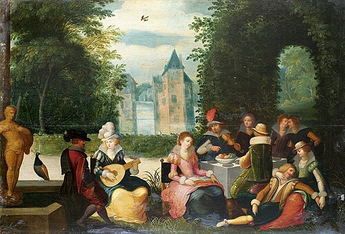 Pique-nique élégant., 1610, Louis de Caullery