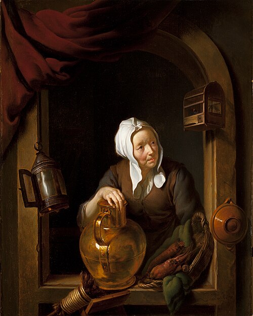 Woman behind an arch, 1742, Louis de Moni