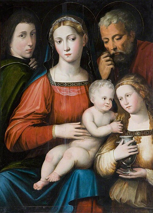 The Holy Family with Saints, 1530, Luca Longhi