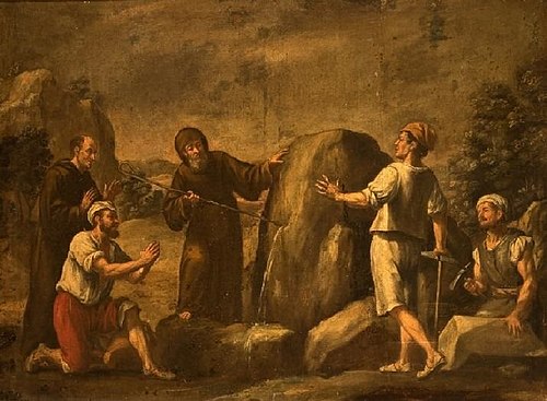 Fuente milagrosa en el convento de Paula, 1705, Lucas de Valdés