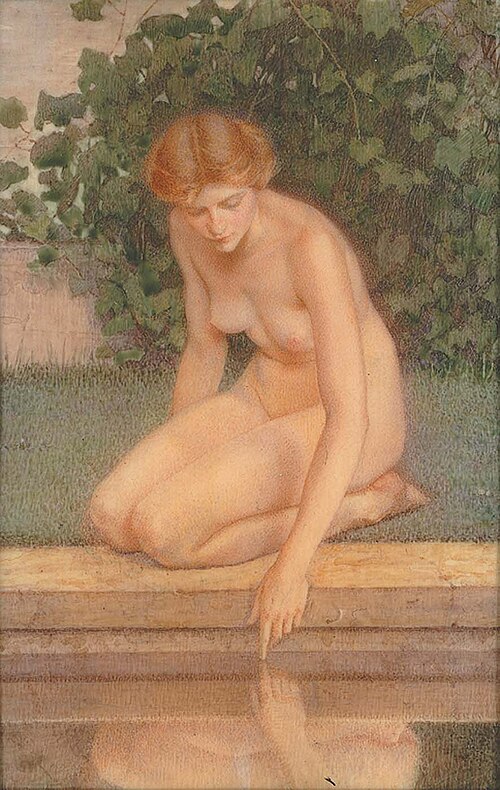 By a Clear Fountain, 1907, Lucia Fairchild Fuller