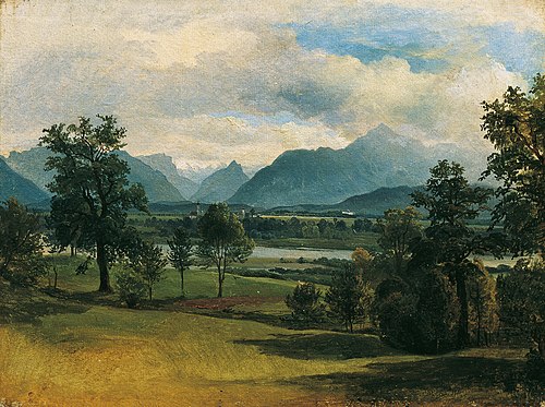 Blick auf Liefering, , Friedrich Gauermann