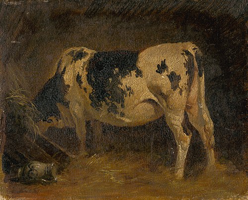 Cow in a Barn, 1840, Friedrich Gauermann