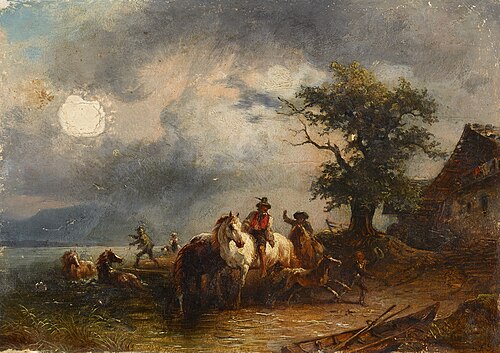 Watering Horses, , Friedrich Gauermann