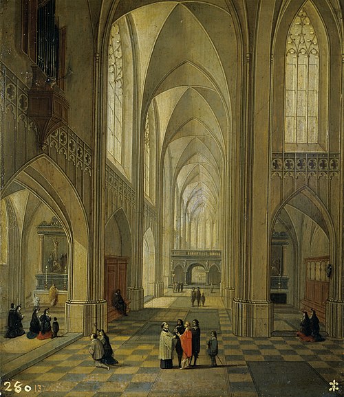Interior of a Church, 1646, Lodewijck Neefs
