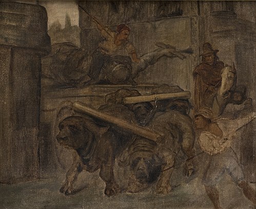 Roman Workmen Transporting an Antique Imperial Statue from the Colosseum through the Arch of Titus t, 1866, Ludvig Abelin Schou