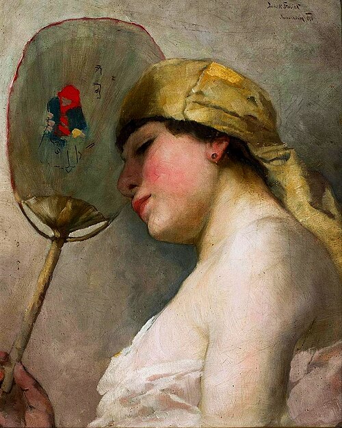 Femme à l'éventail., 1886, Ludwik Stasiak