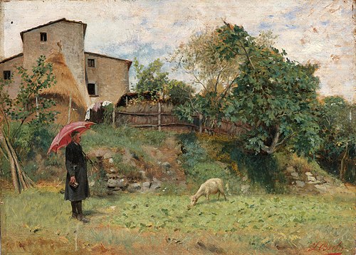 Contemplation of the Sheep, 1900, Luigi Bechi