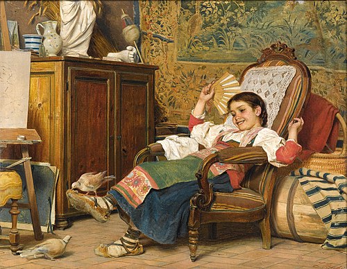 The Pet Doves, 1919, Luigi Bechi