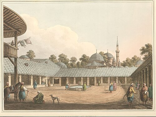 Mehmet Paşa Kervansaray, Luleburgaz, Turkey, , Luigi Mayer