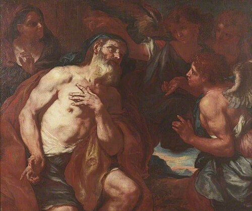 Abraham Visited by the Angels, 1665, Johann Karl Loth
