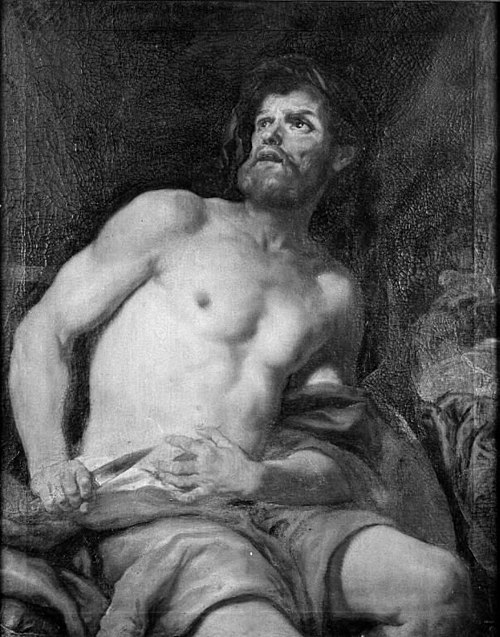 Cato the Younger's Death, 1672, Johann Karl Loth