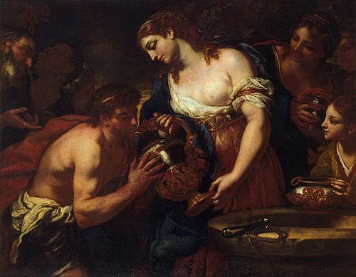 Eleazar and Rebekah at the Well, 1670, Johann Karl Loth