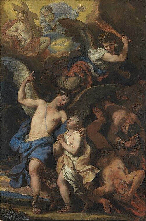 Der Schutzengel und der Erzengel Michael, 1691, Johann Karl Loth
