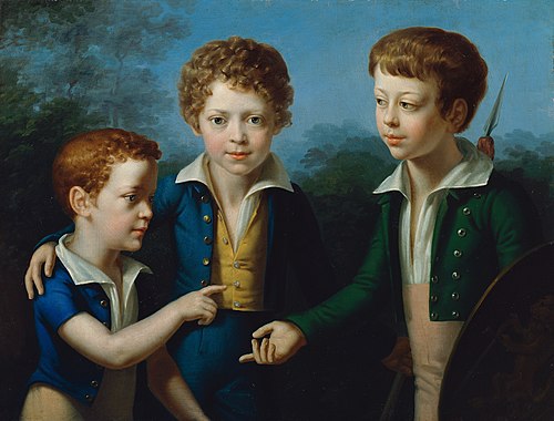 Albert, Moritz and Leopold von Neuwall, 1820, Leopold Kupelwieser