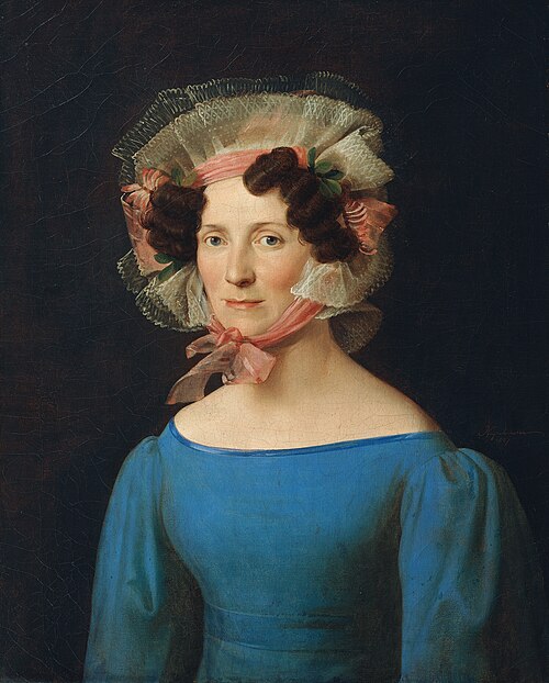 Dame in blauem Kleid, 1827, Leopold Kupelwieser