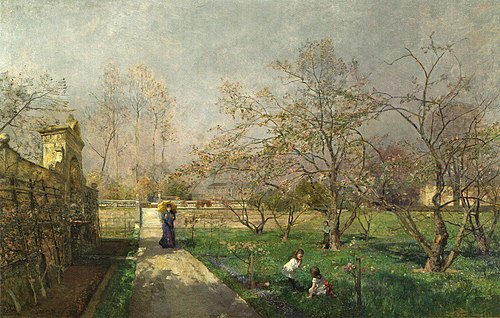 In the garden of Niederweiden castle, 1885, Emil Jakob Schindler