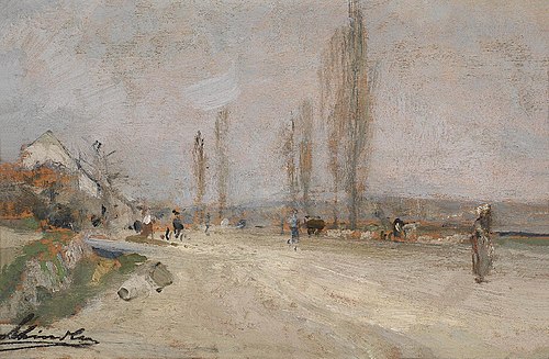 Street near Lundenburg, , Emil Jakob Schindler