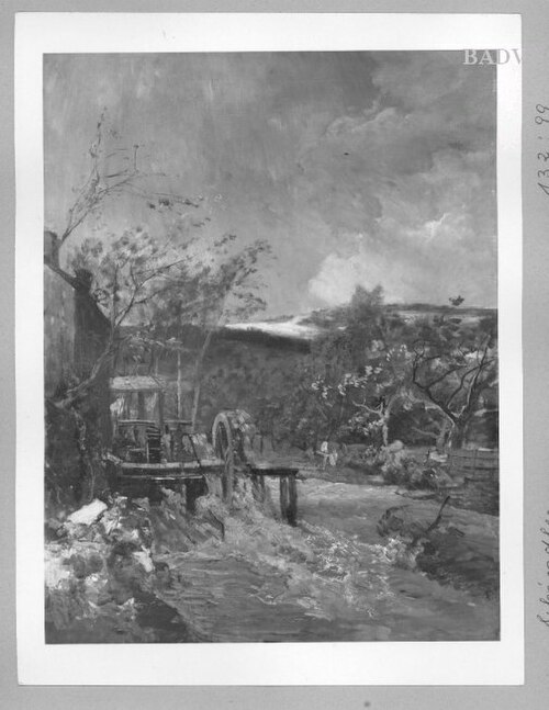 Water - mill at a brook, 1867, Emil Jakob Schindler