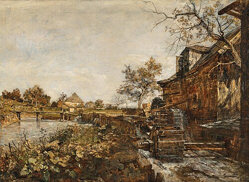 Mill in Goisern, 1882, Emil Jakob Schindler