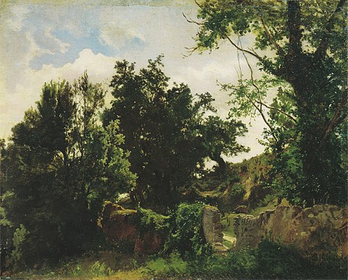 Castle wall in Plankenberg, 1887, Emil Jakob Schindler