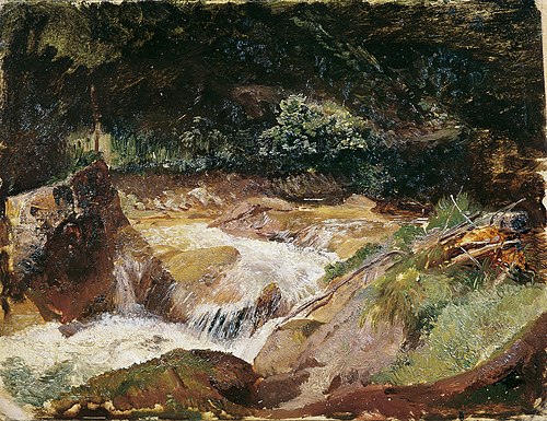 Gebirgsbach in der Ramsau, 1868, Emil Jakob Schindler